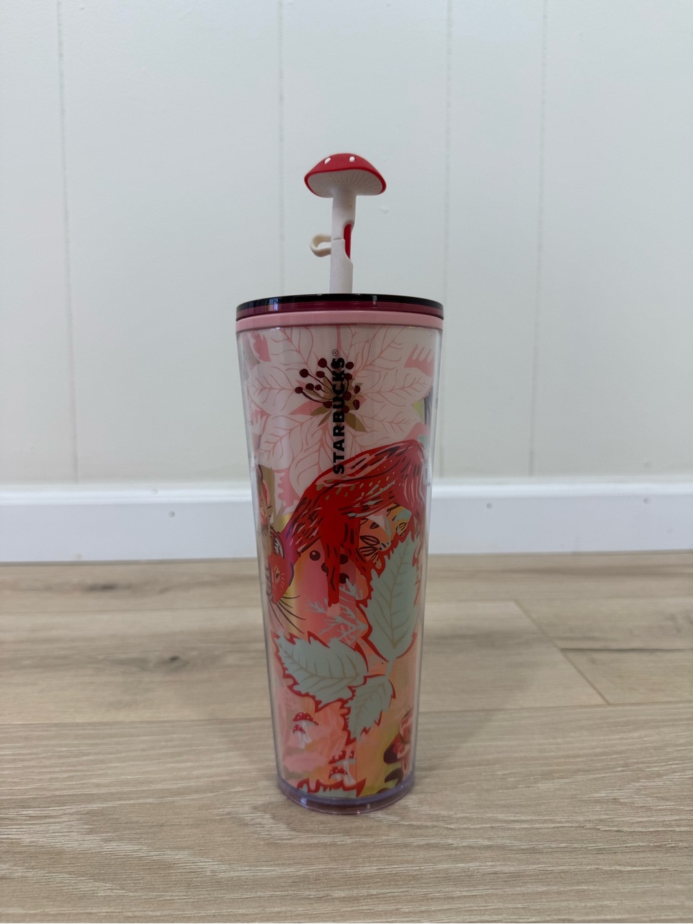 Starbucks Holiday 2022 Enchanted Forest Tumbler & Mushroom Straw Cap